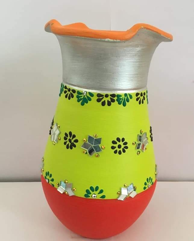 terracotta flower vase