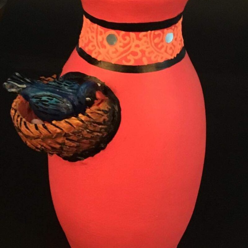 terracotta flower vase